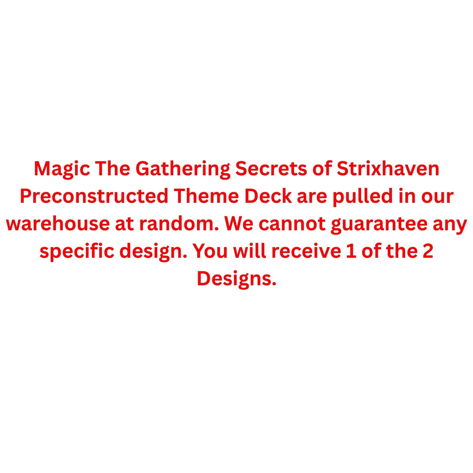 Magic The Gathering Secrets of Strixhaven Preconstructed Theme Deck