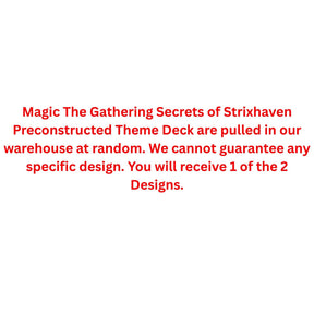 Magic The Gathering Secrets of Strixhaven Preconstructed Theme Deck