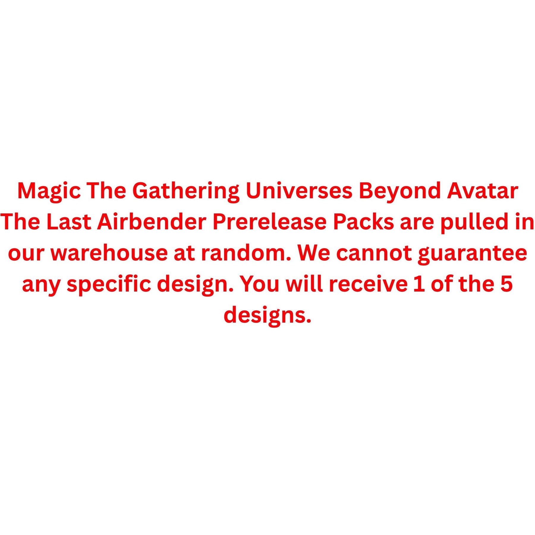 Magic The Gathering Universes Beyond Avatar The Last Airbender Prerelease Pack