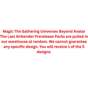 Magic The Gathering Universes Beyond Avatar The Last Airbender Prerelease Pack