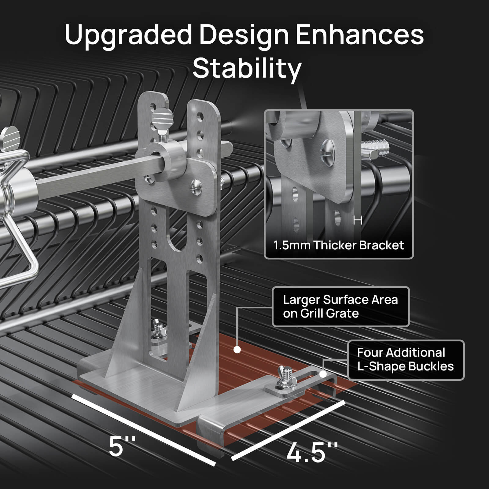 [Discontinued] Stainless Steel Rotisserie Kit for Most Gas Grills