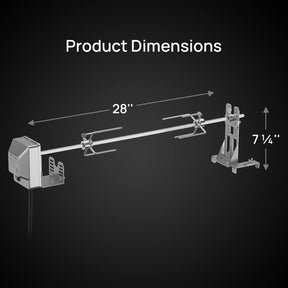 [Discontinued] Stainless Steel Rotisserie Kit for Most Gas Grills