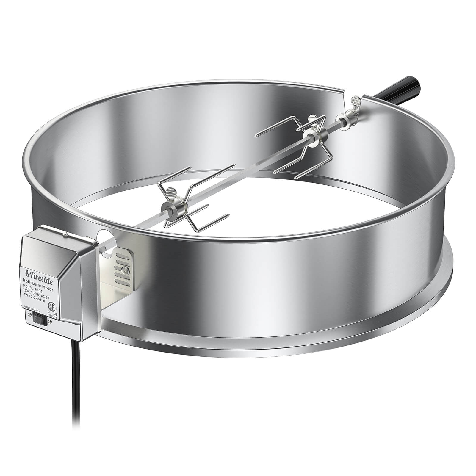 [Discontinued] Stainless Steel Rotisserie Ring Kit