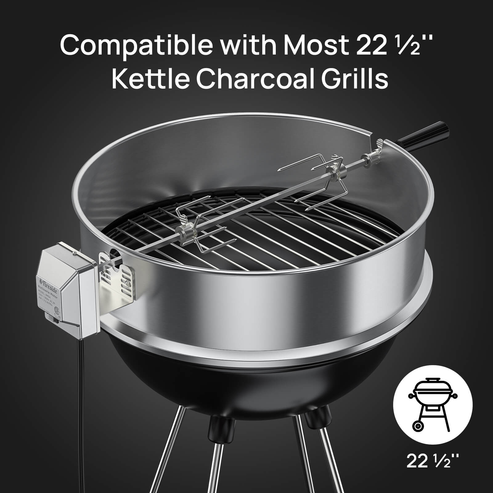 [Discontinued] Stainless Steel Rotisserie Ring Kit