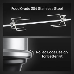 [Discontinued] Stainless Steel Rotisserie Ring Kit