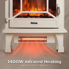 (Open Box) Suburbs TS20-SD Electric Fireplace Stove Heater with Sound