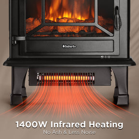 (Open Box) Suburbs TS20-SD Electric Fireplace Stove Heater with Sound