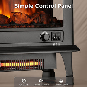 (Open Box) Suburbs TS20-SD Electric Fireplace Stove Heater with Sound