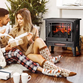 (Open Box) Suburbs TS25 Smart Electric Fireplace Stove Heater, WiFi Enabled
