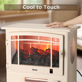 (Open Box) Suburbs TS25 Smart Electric Fireplace Stove Heater, WiFi Enabled