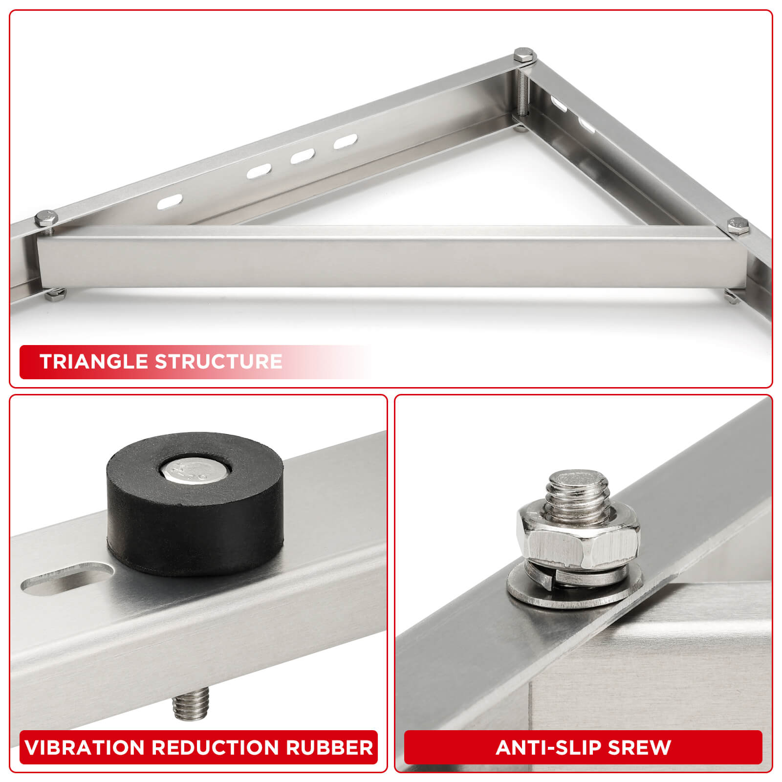 (Open Box) Wall Mounted Aluminum Bracket for Mini Spilt AC