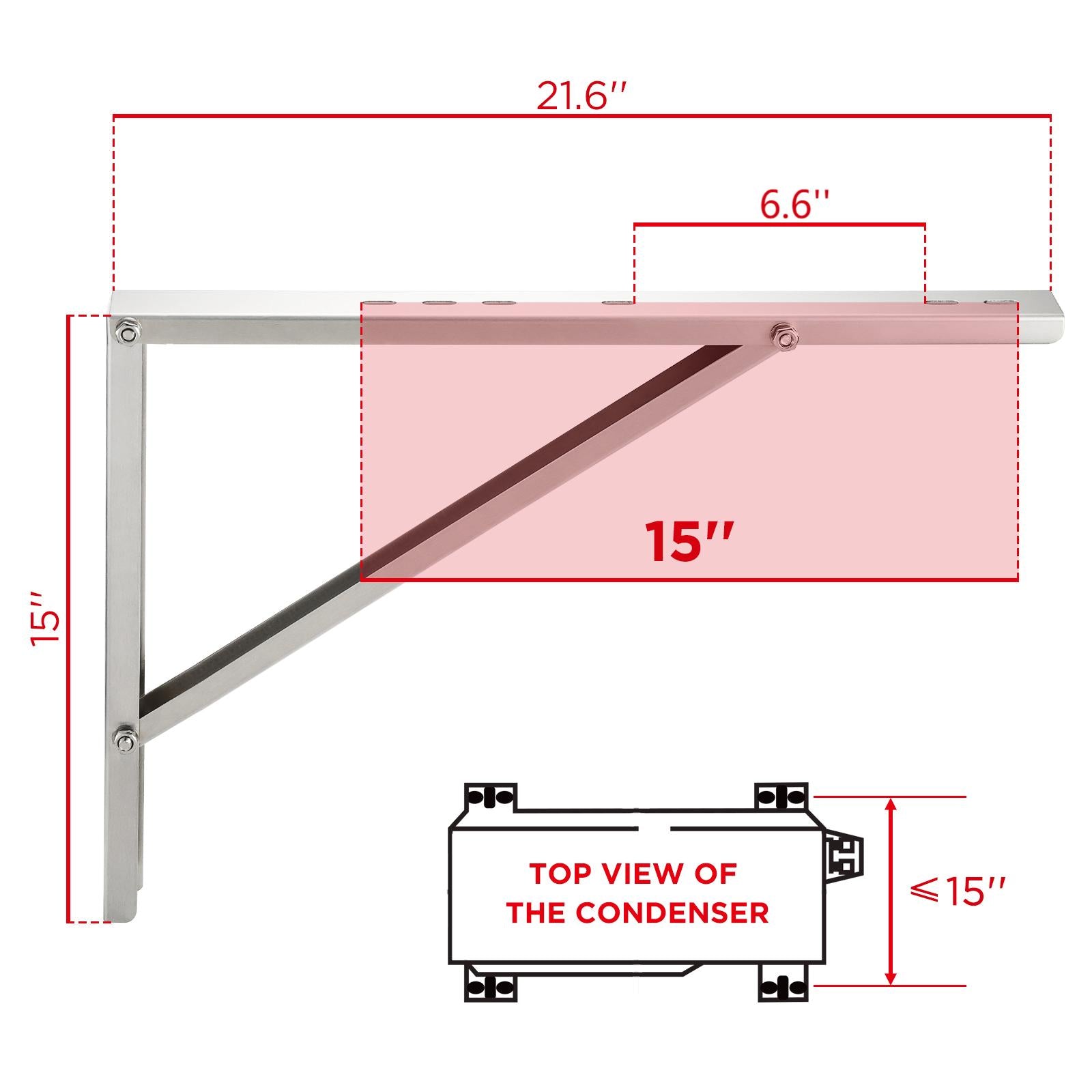 (Open Box) Wall Mounted Aluminum Bracket for Mini Spilt AC