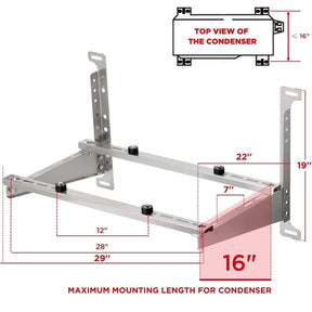 (Open Box) Wall Mounted Aluminum Bracket for Mini Spilt AC