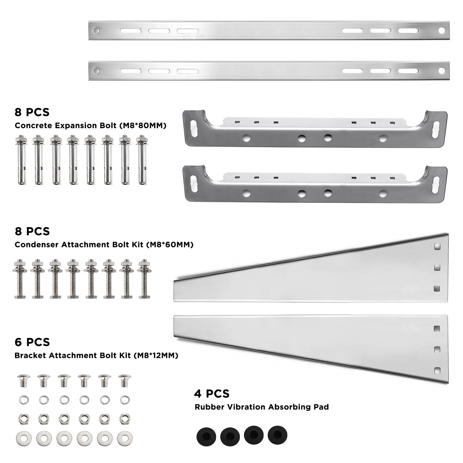 (Open Box) Wall Mounted Aluminum Bracket for Mini Spilt AC