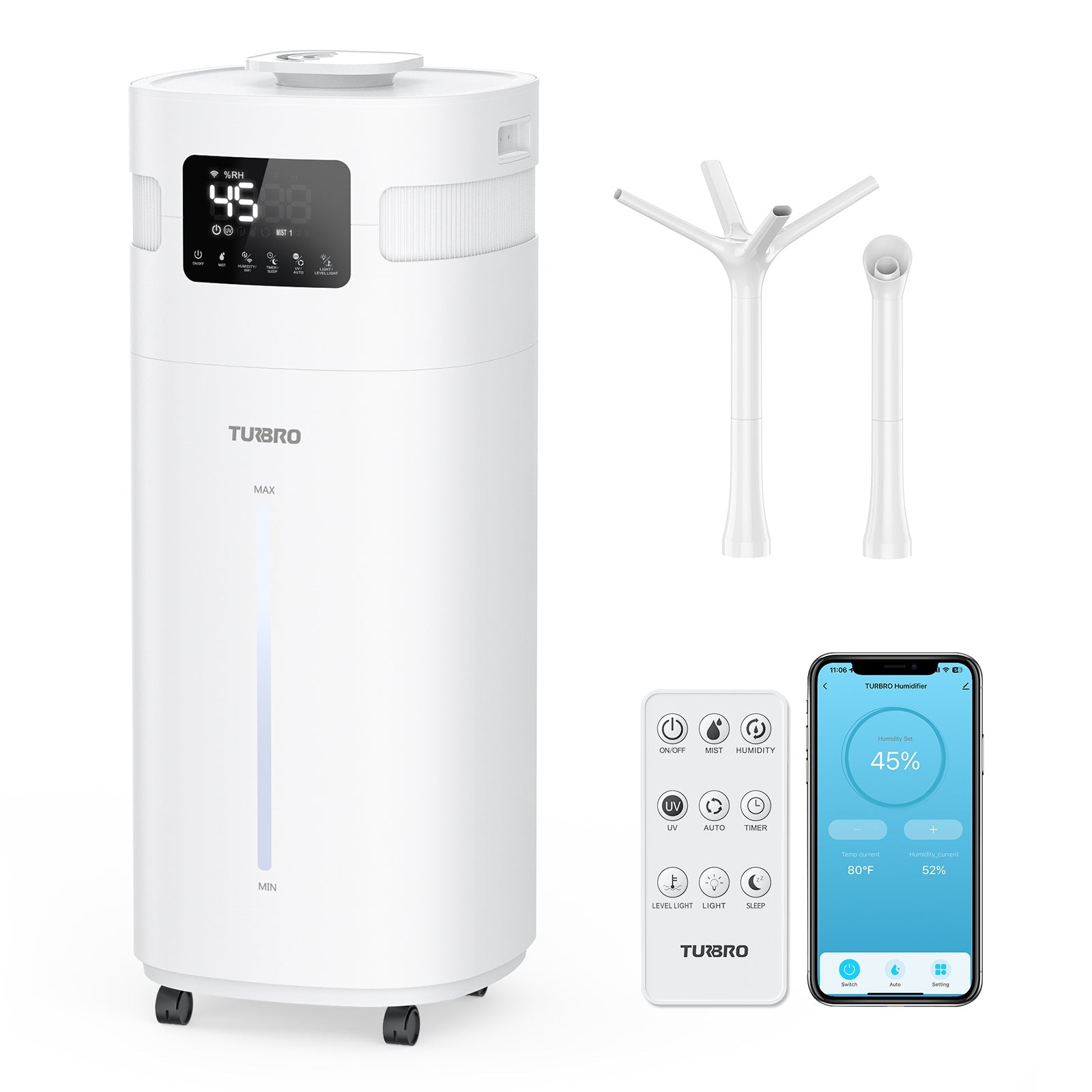 (Open Box) Greenland 5.3Gal Commercial Humidifier for Large Rooms, WiFi Enabled