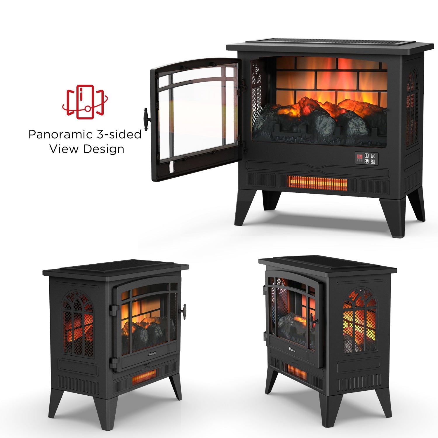 (Open Box) Suburbs TS25 Electric Fireplace Stove Heater