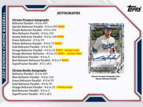 2021 Bowman Chrome Baseball Hobby Box