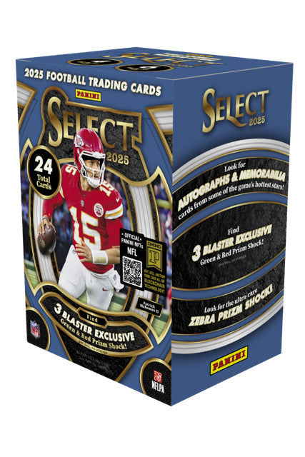 2025 Panini Select (Green & Red Shock) NFL Hobby Blaster Box